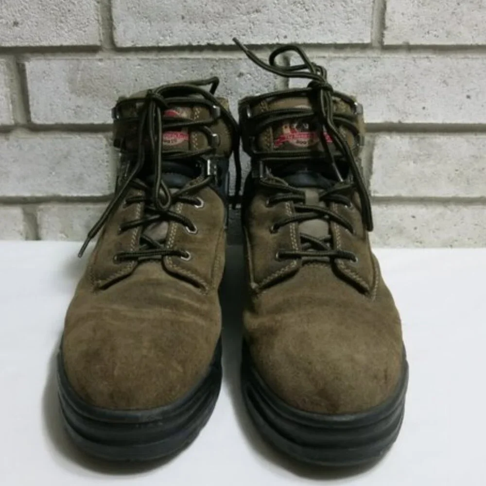Brahma Suede Leather Steel Toe Boots Safety Shoes Men's Work Footwear Sz 11